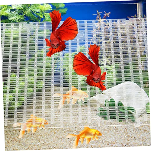 Abaodam 4Pcs Aquarium Divider Grid with Suction Cups Isolation Panels for Fish Tanks Lightweight Easy to Install for Breeding and Separating Fish