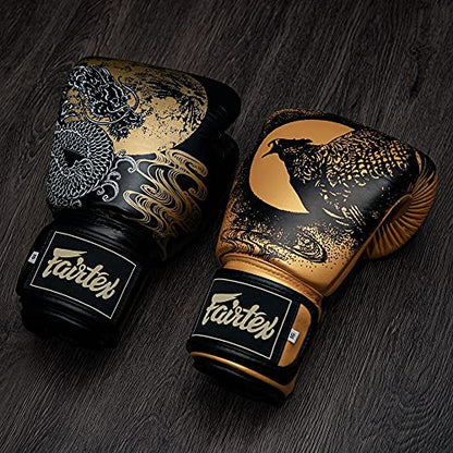 Fairtex BGV26 Harmony Boxing Gloves, Leather Muay Thai MMA Kickboxing Gear - size: 12oz