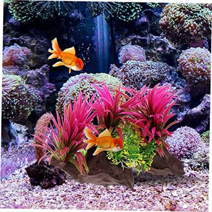 GALPADA Desktop Aquarium Grass Decor Artificial Water Grass for Fish Tank Decoration Premium Simulation Aquatic Plant Accessory for Use