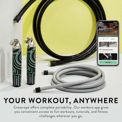 Crossrope Get Strong Weighted Jump Rope Set for Strength - size: XL - (6’2”+ User Height)