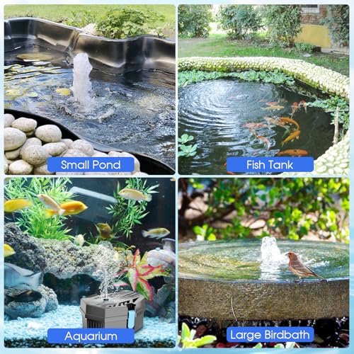 Small Pond Filter Box - Pond Filter with Bio-Balls & Ceramic Rings, Submersible/Fountain Pump Compatible for Koi Ponds, Garden Fountains & Aquariums (No Built-in Pump)