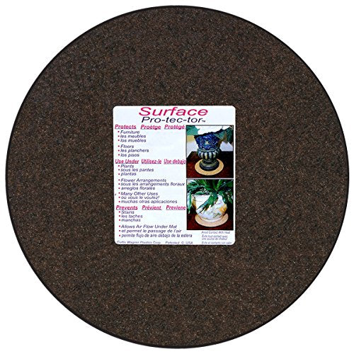 MA-1400 Synthetic Fabric Plant Mat, 14-Inch, Charcoal/Walnut Brown (Packaging label may vary)