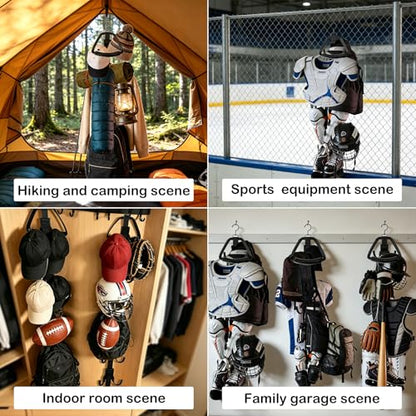 Hockey Equipment Drying Rack with 5 Rotatable Hooks