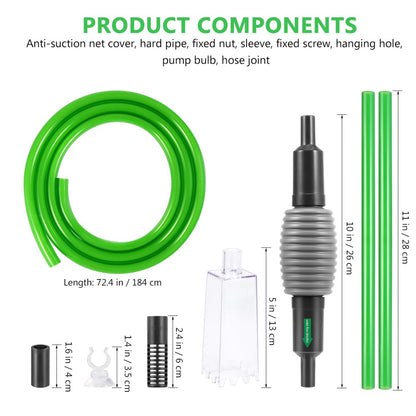 POPETPOP Aquarium Fish Tank Vacuum Siphon Cleaning Kit for Water Changing and Sand Cleaning