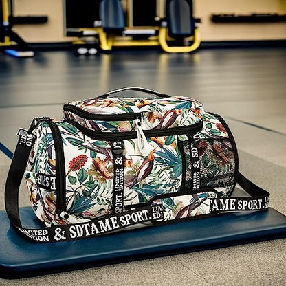 Gym Duffle Bag Backpack,4‑Way Waterproof with Shoe Compartment Travel Laptop - color: Yellow