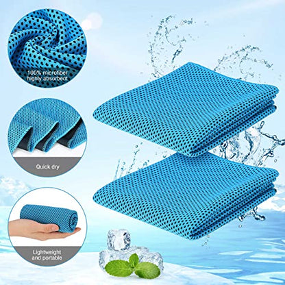 Redbaker 90 Pcs Cooling Towels Bulk for Neck Face 40"x12",Coloful