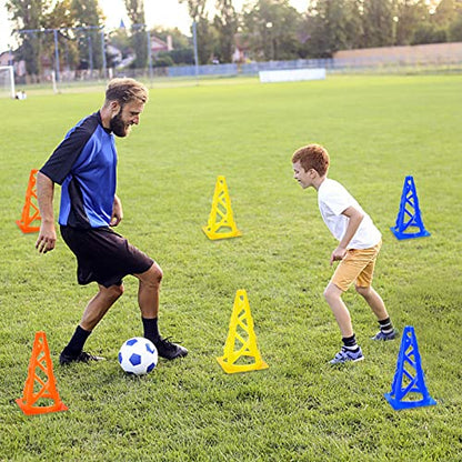 ZEAYEA 30 Pack Agility Training Sport Cone, 9 Inches Soccer Cones with Carry Bag, Basketball Training Cones for Soccer Football Basketball Speed Grab Drills and Training
