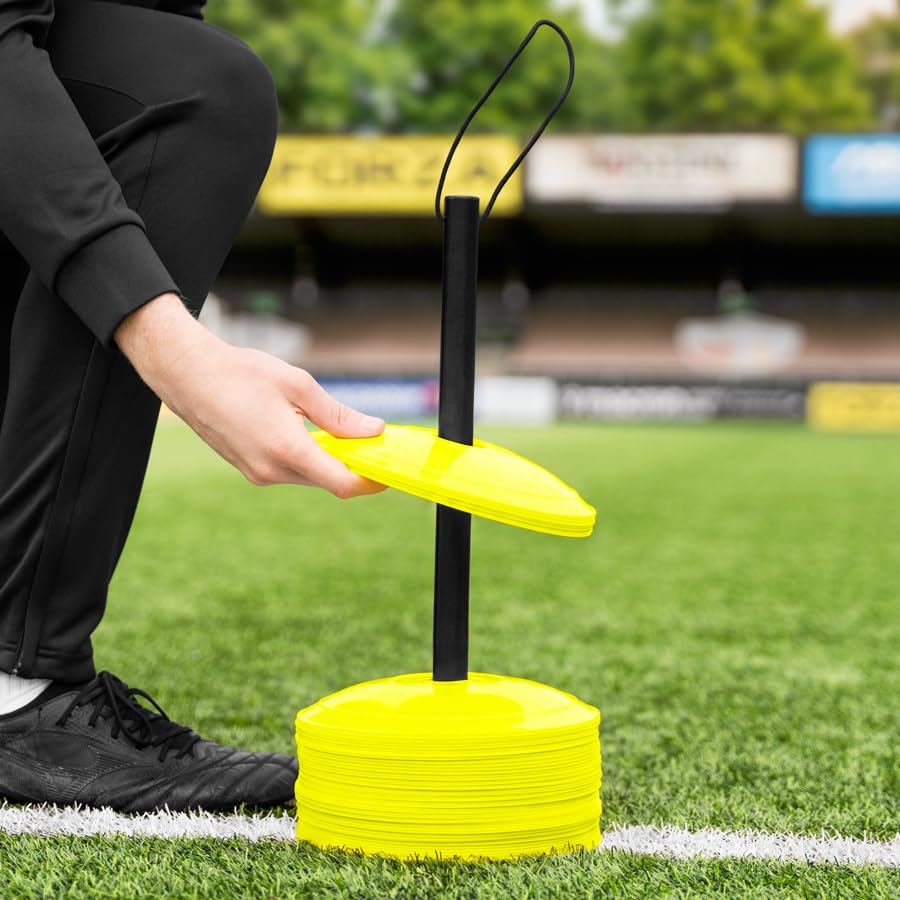 FORZA Training Equipment Carriers & Holders Set – Cone Holder, Hurdle Carrier, Bib Ring & Strap for Sports Storage - size: Aero Flat Cone Carrier