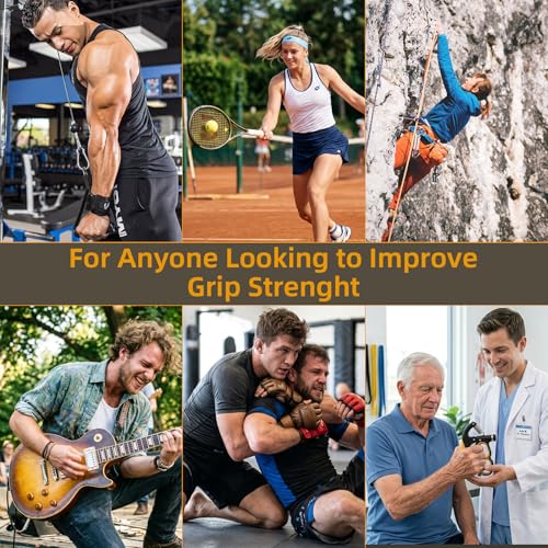 Grip Strength Trainer Adjustable 22-330 lbs with Electronic Counter, Hand Gripper Strengthener, Heavy Duty Forearm Strengthener, Wrist & Finger Exerciser for Grip Strength Training, Orange