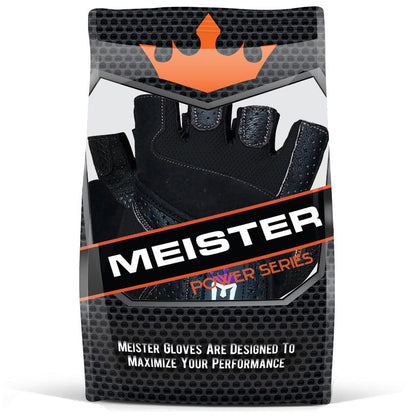 Meister Women's Fit Grip Weight Lifting Gloves w/Washable Amara Leather - color: Black, size: Medium