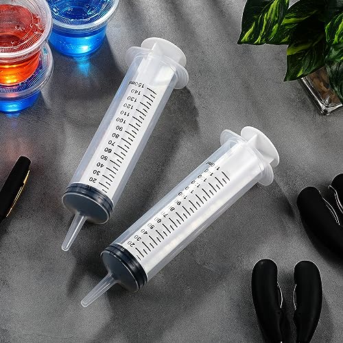 50 Pcs 150ml Large Syringes Bulk Individual Sealed Plastic Garden Syringe to Use Clean for Liquid Lip Gloss Paint Oil Measuring Filtration Watering Plant Refilling Feeding Industrial Use - size: 150 ml