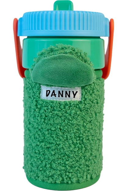 COOL GEAR 16oz GO GRIP Plushie Sleeve, with Straw, BPA-Free - DINO - color: DINO