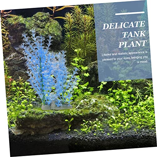 Creative Artificial Plant Aquarium Grass Decoration Realistic Water Resistant Desktop Tank Plant for Fish Tank Landscape Vivid and Design Essential Fish Habitat Decor