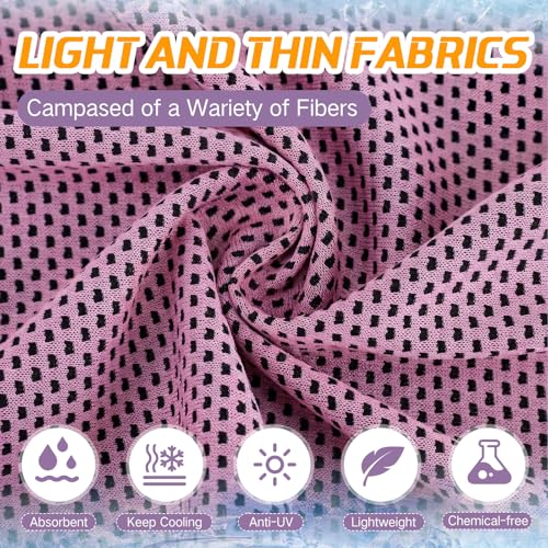 BBTO 100 Pack Cooling Towel Bulk - color: Purple Pink Rose, size: 40 x 12 Inch