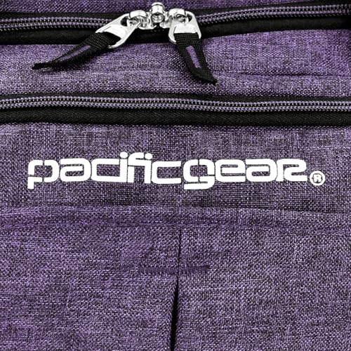 Pacific Gear Duffel Bag with Rolling Wheels - color: Purple, size: 21 inch