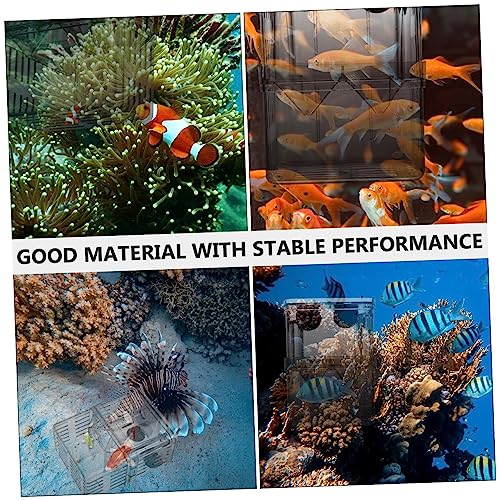 Healifty 2Pcs Large Fish Breeding Box with Suction Cups Aquarium Acclimation Case Fish Tank Hatching Incubator for Separating Aggressive Injured Random Color