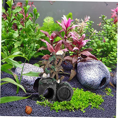 NOLITOY Aquarium Resin Ornament for Fish Tank Decoration Creative Landscape Adornment for Aquatic Habitats Safe for Fish Tank Aesthetics Unique Rustic Design