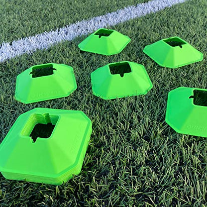 QUICKPLAY Soccer Cones Set of 20 - Compact High-Visibility Markers - size: Mini Cones 5"