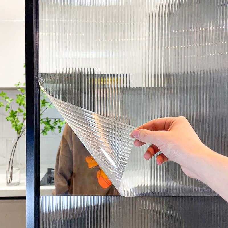 Window Glass Film, Privacy Removable Static Film, 17.5x78.7 Inch - color: B-striped, size: 17.5" x 78.7"
