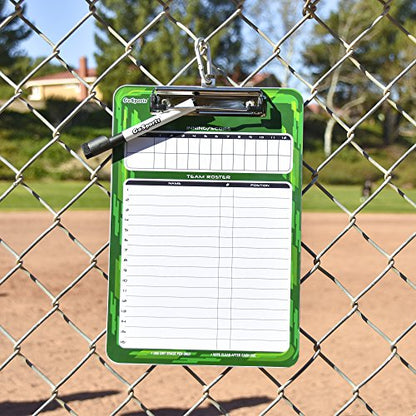 GoSports Premium Dry Erase Coaches Clipboards – Basketball, Baseball, Football, Soccer, Hockey, Volleyball, Lacrosse - color: Baseball / Softball Mini
