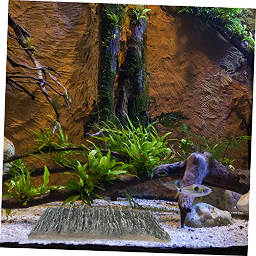 Happyyami 1pc Vertical Grain Aquarium Background Board Terrarium Backdrop for Reptile Tanks No Bad Smell Chic Decorative Landscape for Fish Tanks Living Room Decor