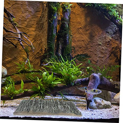 Happyyami 1pc Vertical Grain Aquarium Background Board Terrarium Backdrop for Reptile Tanks No Bad Smell Chic Decorative Landscape for Fish Tanks Living Room Decor