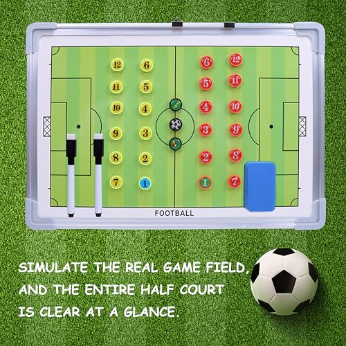 Soccer Coaching Board - Soccer Magnetic Coaching Board with Magnets Marker Pen - Soccer Whiteboard for Coaches