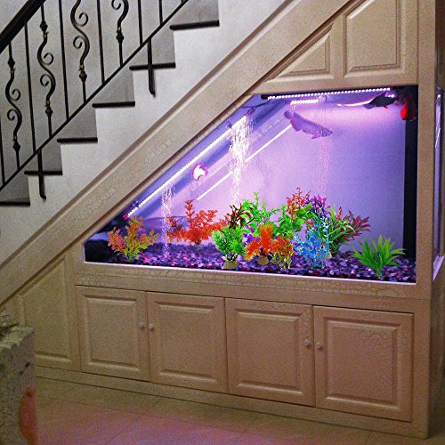 10 Pack Artificial Aquarium Plants, Small Size 4 to 4.5 inch Approximate Height Fish Tank Decorations Home Décor Plastic