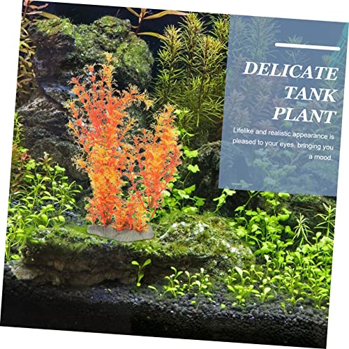 Creative Artificial Plant Desktop Aquarium Grass Fish Tank Decoration Lifelike Underwater Plant Material for Freshwater and Aquariums Decor