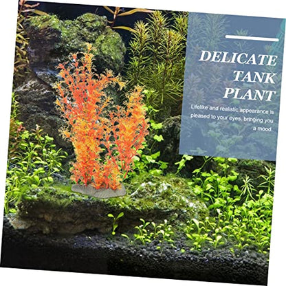 Creative Artificial Plant Desktop Aquarium Grass Fish Tank Decoration Lifelike Underwater Plant Material for Freshwater and Aquariums Decor