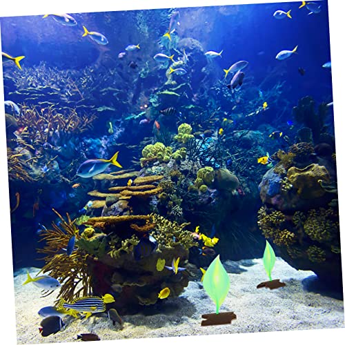 3pcs Fish Tank Silicone Leaf Bed Hammock Cup Aquarium Decoration for Freshwater and Fish Resting