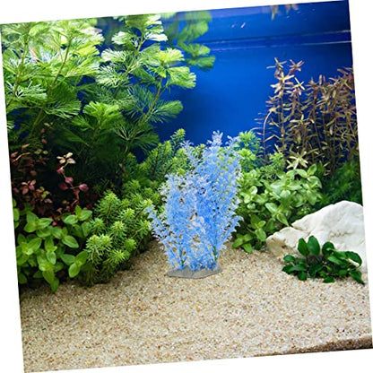 Abaodam Creative Artificial Plant for Aquarium Decoration Wear Resistant Desktop Tank Grass Lifelike Desktop Ornament for Home Landscape and Fish Tank Decor and Design