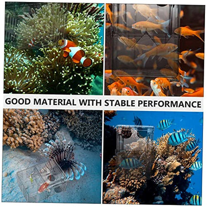 Abaodam 2Pcs Fish Breeding Box with Suction Cups Aquarium Isolation Case for Safe Acclimation and Separation of Juvenile Fish Tank