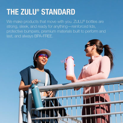 ZULU Powerfill Pro 40oz Stainless Steel Sip or Chug Water Bottle, Ash - color: Ash, style: 40oz