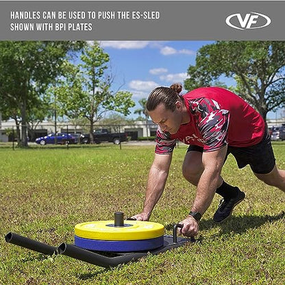Valor Fitness Agility Strength Training Sled with Harness & Straps – Push, Pull, Drag for Football, Speed, Power, Full Body Workout