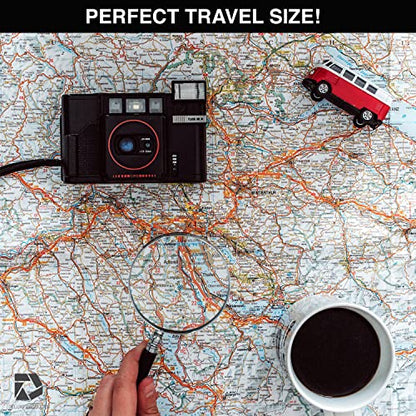 Classic Handheld Magnifying Glass - Portable Compact Design for Travel, and 3" Glass Lens with 3X Magnification for Reading Small Print, and Hobbyists, Black, (SON-DP-8119)