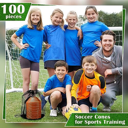 Hanaive Mini Soccer Cones for Agility Drills, 5 Inch - color: Orange