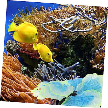 SUPVOX Artificial Water Grass Aquarium Decor Realistic Simulation Aquatic Plants Model for Fish Tank Landscape Decoration Blue Silicone Water Plant Adornment Safe Non Toxic