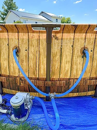 Above Ground Swimming Pool Hose Holder - 2pk 1.5 Inch Filter Pipe Holder Support Bracket Intex Vacuum Accessories Heavy Duty