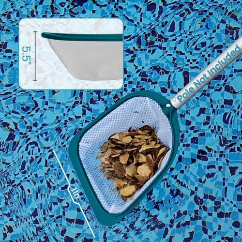 Pool Spa Leaf Skimmer Net - Ultra Fine Mesh Diamond Netting with 5" Deep Bag for Above Ground Pools, Ponds, Hot Tubs, Spas and Fountains Removing Leaves & Debris(No Pole) - size: Pool skimmer no pole