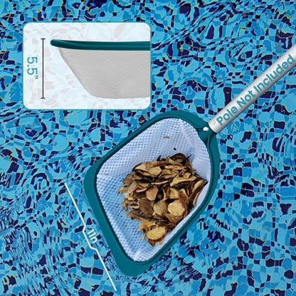 Pool Spa Leaf Skimmer Net - Ultra Fine Mesh Diamond Netting with 5" Deep Bag for Above Ground Pools, Ponds, Hot Tubs, Spas and Fountains Removing Leaves & Debris(No Pole) - size: Pool skimmer no pole