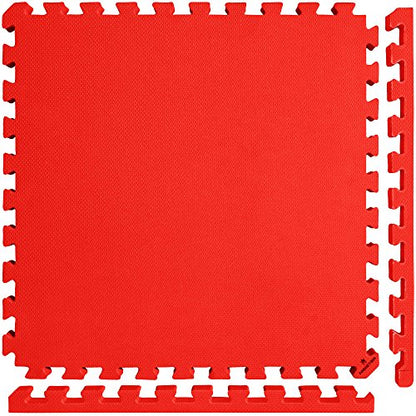 Meister X-Thick 1.5" Interlocking EVA Foam Mats - RD - 25 Tiles (100 Sqft) - color: Red, size: 25 Tiles (100 Sqft)