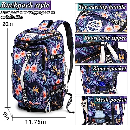 SDTAME Gym Duffel Backpack with Shoe Pocket & Laptop Sleeve - color: Orange