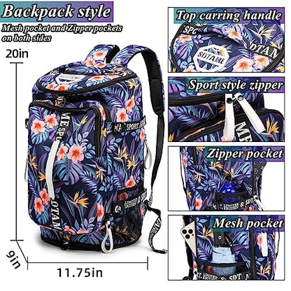 SDTAME Gym Duffel Backpack with Shoe Pocket & Laptop Sleeve - color: Orange