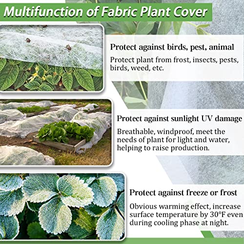 Plant Covers Freeze Protection, 7FT x 25FT 0.9oz Reusable Frost Cloth Plant Blankets Floating Row Cover for Garden Clod Winter Frost Sun Pest Protection
