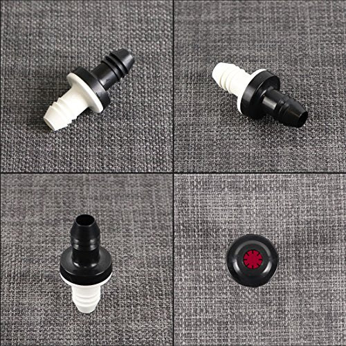 3/8" 10mm Inline vacuum Barbed Check Valve,1Pcs/ 2Pcs /5Pcs ABS One Way Water Non-Return Breather Check Valve for Fuel Gas Liquid Air