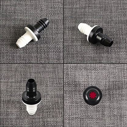 3/8" 10mm Inline vacuum Barbed Check Valve,1Pcs/ 2Pcs /5Pcs ABS One Way Water Non-Return Breather Check Valve for Fuel Gas Liquid Air