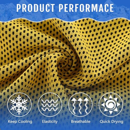 Hosuly 30 Pack Cooling Towels 40"x12" - color: Yellow