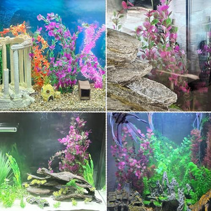 Large 25.6 inch Aquarium Plants 2 Pcs Tall Artificial Water Seaweed for Fish Tank Decor Plastic Plant for Fish Shrimp About