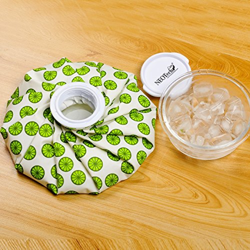 Neotech Care Ice Bag with Screw Top Lid (Feathers Design, 8 inch) - color: Feather, size: 8 Inch